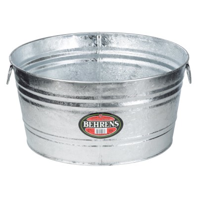 Behrens Hot Dipped Steel Round Beverage Tub   